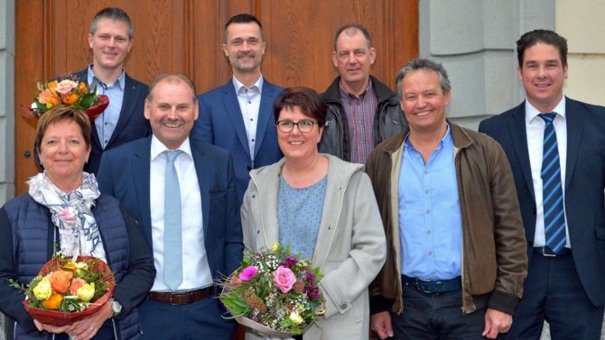 Mitglieder Stadtrat Weinfelden mit Stadtschreiber