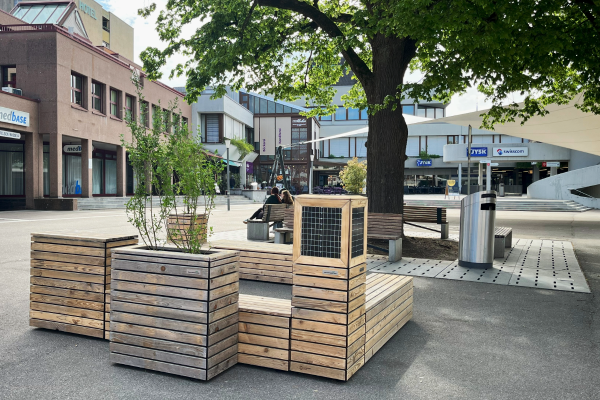 Die Aufenthaltsqualität auf dem Marktplatz könnte höher sein, findet die Bevölkerung gemäss Umfrage. (Bild: Stadt Weinfelden